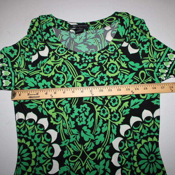 INC International Concepts Sz S Green White Black Polyester Spandex Dress