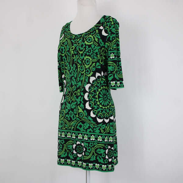 INC International Concepts Sz S Green White Black Polyester Spandex Dress
