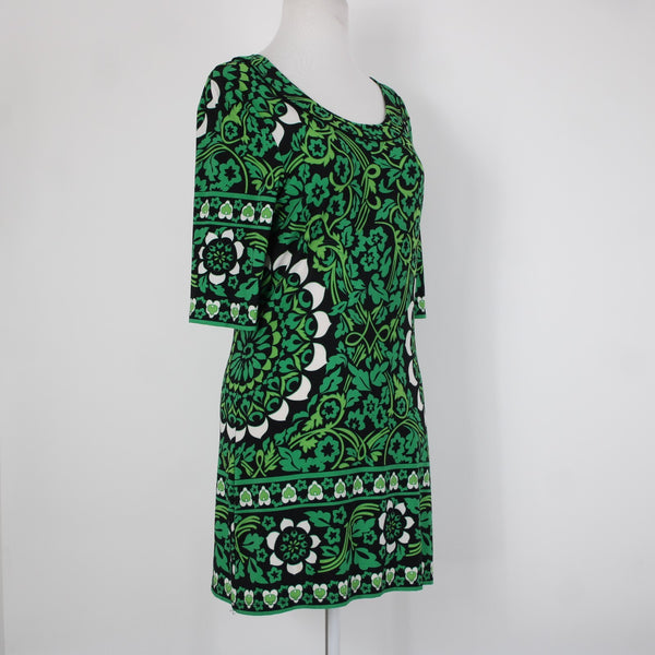 INC International Concepts Sz S Green White Black Polyester Spandex Dress