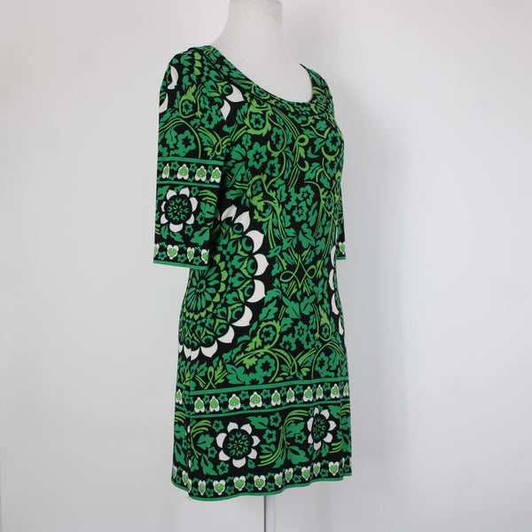 INC International Concepts Sz S Green White Black Polyester Spandex Dress
