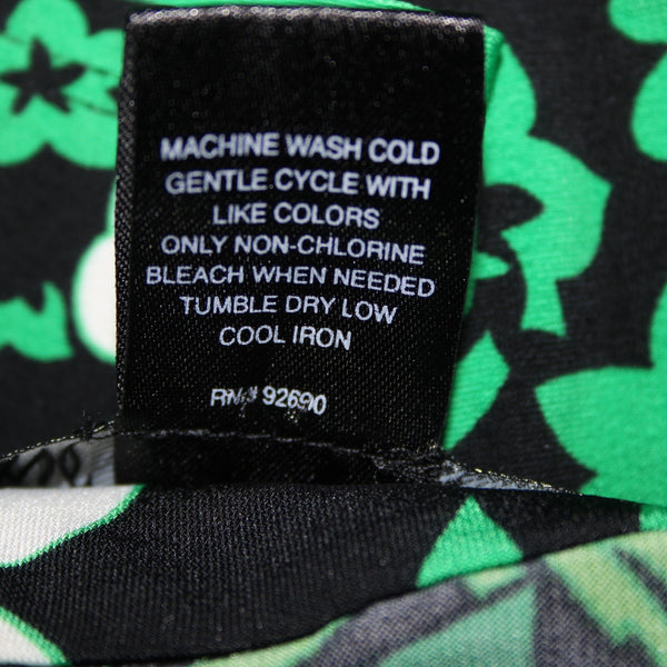 INC International Concepts Sz S Green White Black Polyester Spandex Dress