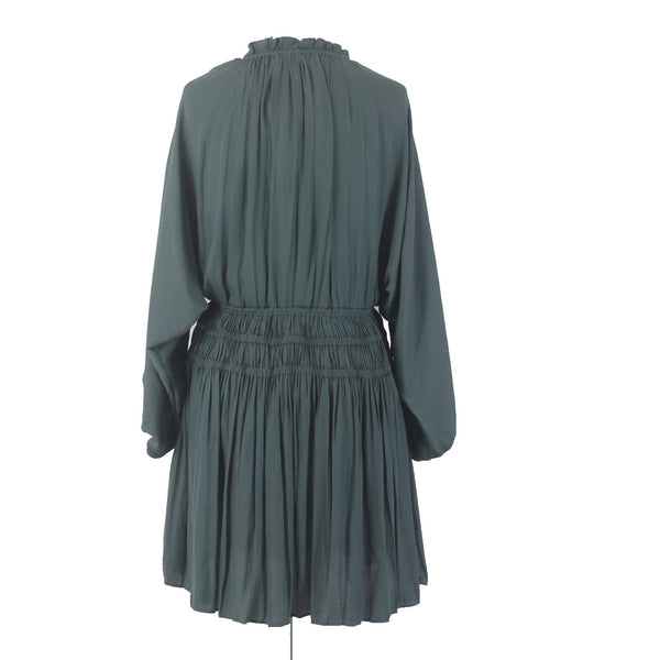 Mustard Seed Dress NEW $60 Prove Me Right Sz M Green Gathered 100% Poly Rayon