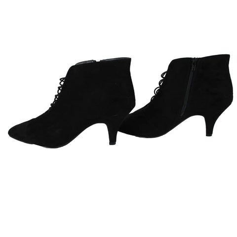 Rialto Maxine Sz 11 M Black Fabric Upper Witchy Witch 3" Ankle Booties