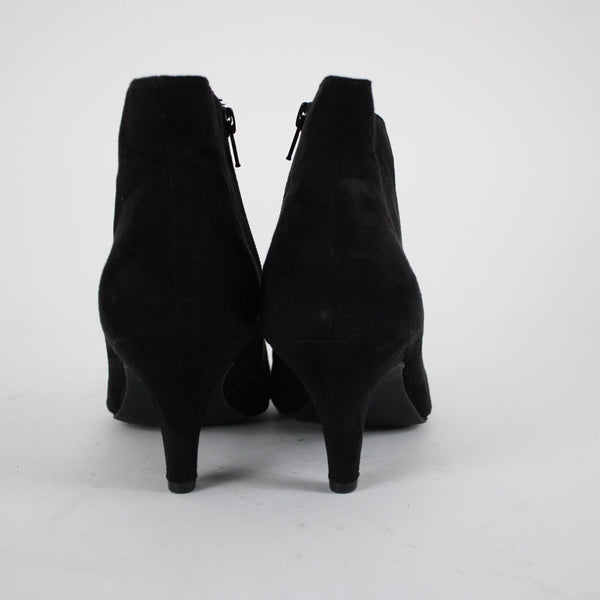 Rialto Maxine Sz 11 M Black Fabric Upper Witchy Witch 3" Ankle Booties