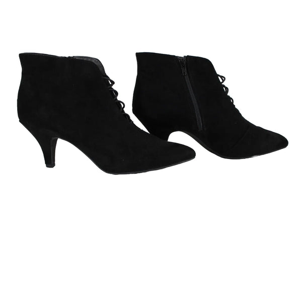 Rialto Maxine Sz 11 M Black Fabric Upper Witchy Witch 3" Ankle Booties