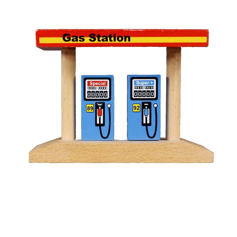 Wooden 4 X 3 Gas Station Building Figurine