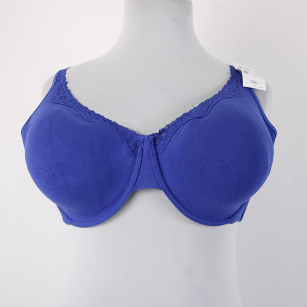 Serenada Bra NEW $24 Sz 50D Royal Blue Unpadded Wired Cotton Spandex Bra