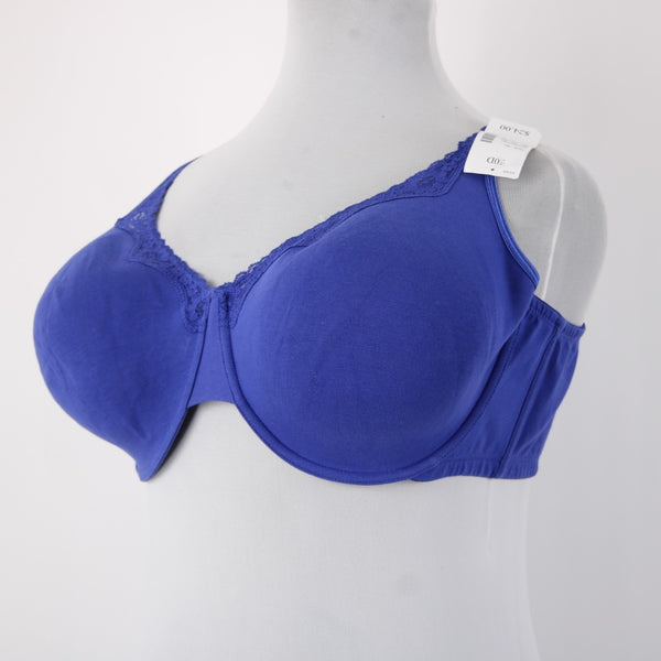 Serenada Bra NEW $24 Sz 50D Royal Blue Unpadded Wired Cotton Spandex Bra