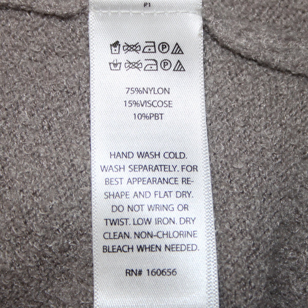 Rachel Zoe NEW Sz L Stone Gray Patch Pockets Nylon Blend Cozy Cardigan Jacket