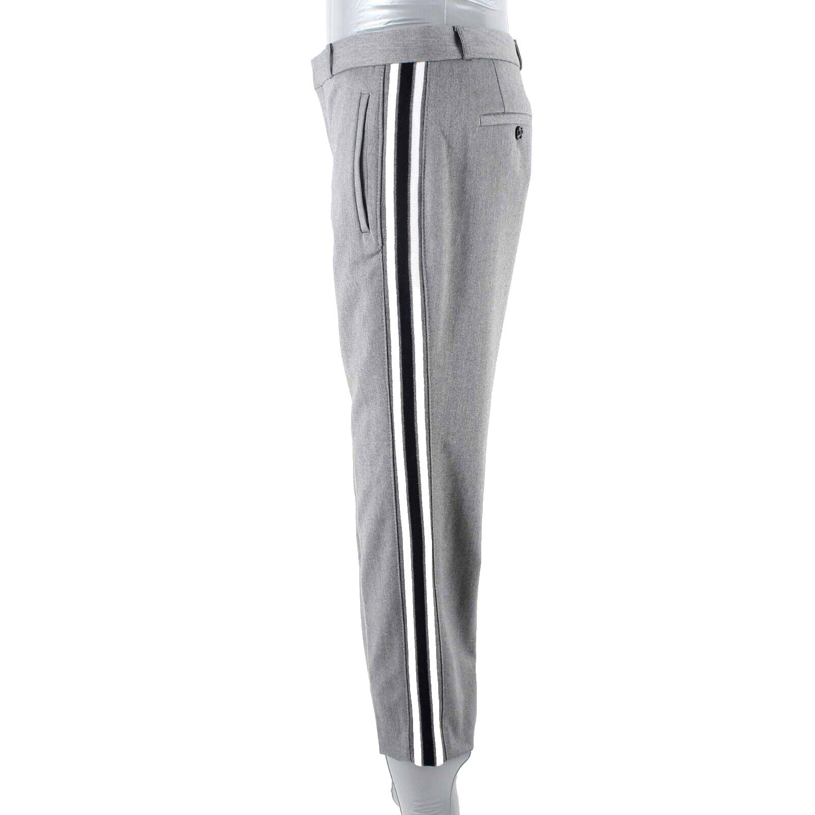 Banana Republic Sz 6 x 27 Gray Multi Side Stripe Avery Polyester Blend Pant