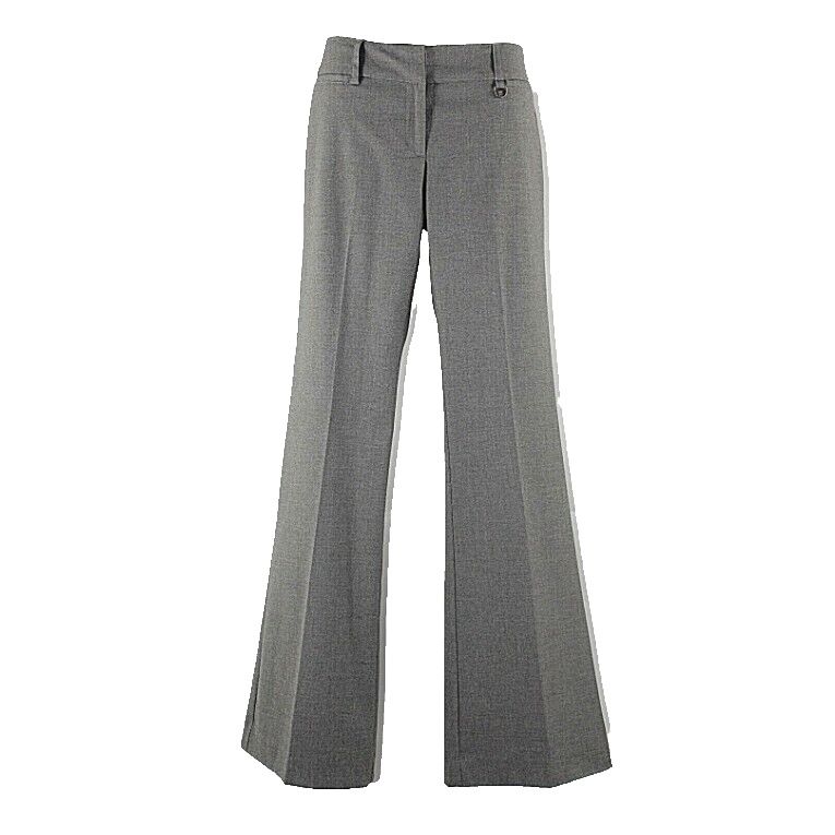 New York & Co Sz 0 x 32.5 Gray Polyester Viscose Spandex Trouser Pant