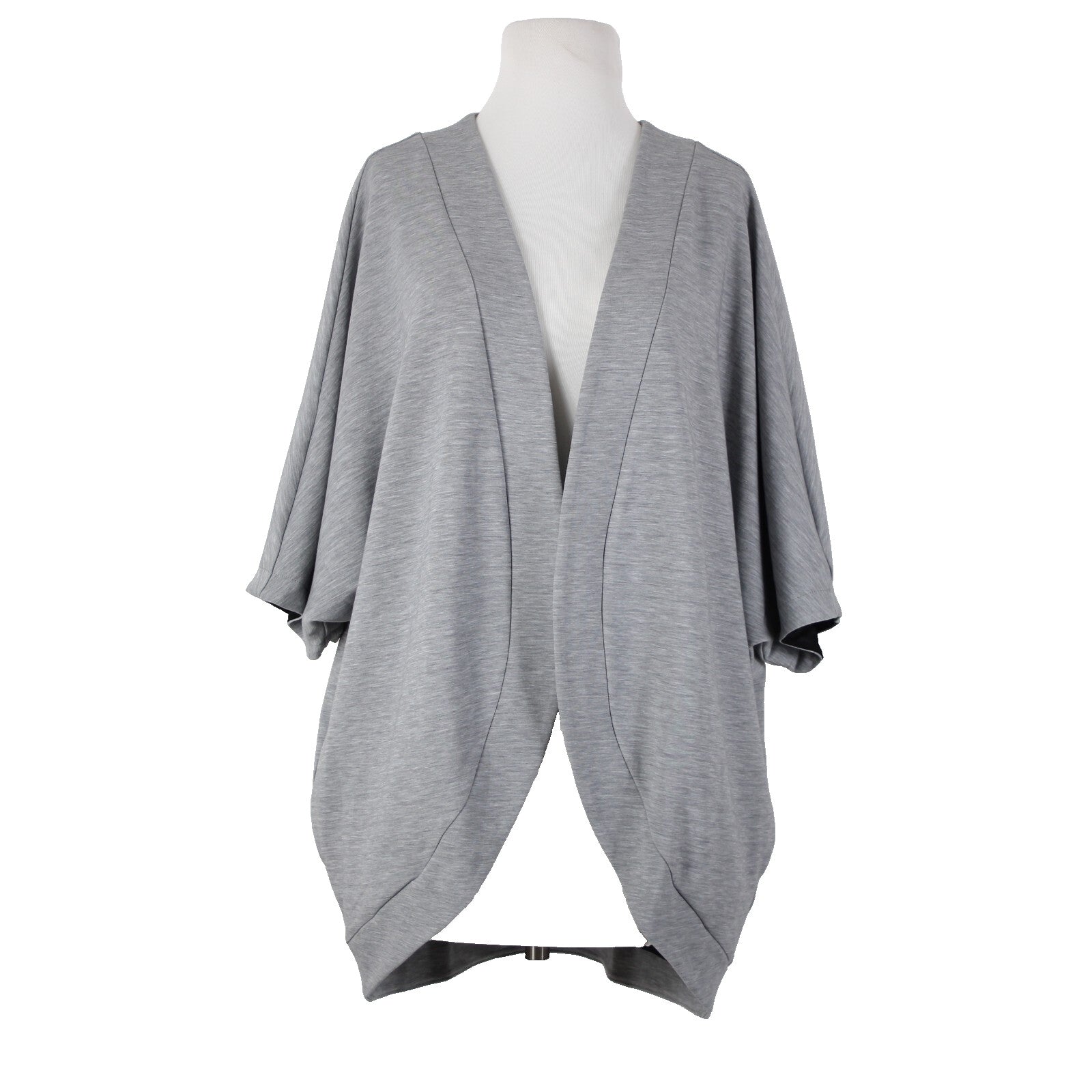 White House Black Market NEW $99 WKND Sz One Size Gray Rayon Poly Wrap Sweater