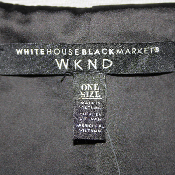 White House Black Market NEW $99 WKND Sz One Size Gray Rayon Poly Wrap Sweater