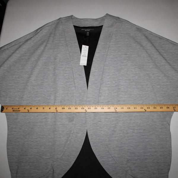 White House Black Market NEW $99 WKND Sz One Size Gray Rayon Poly Wrap Sweater