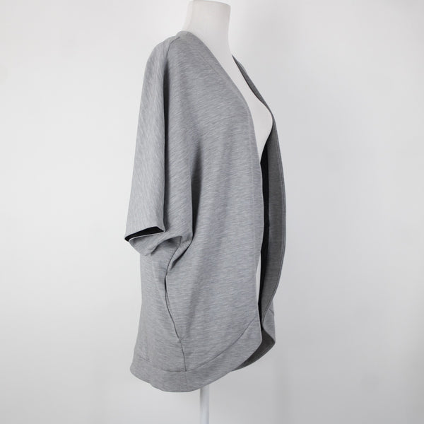 White House Black Market NEW $99 WKND Sz One Size Gray Rayon Poly Wrap Sweater