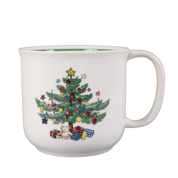 Nikko Mug Christmas Time Set of 4 Christmas Tree 3.25" Ceramic Mug