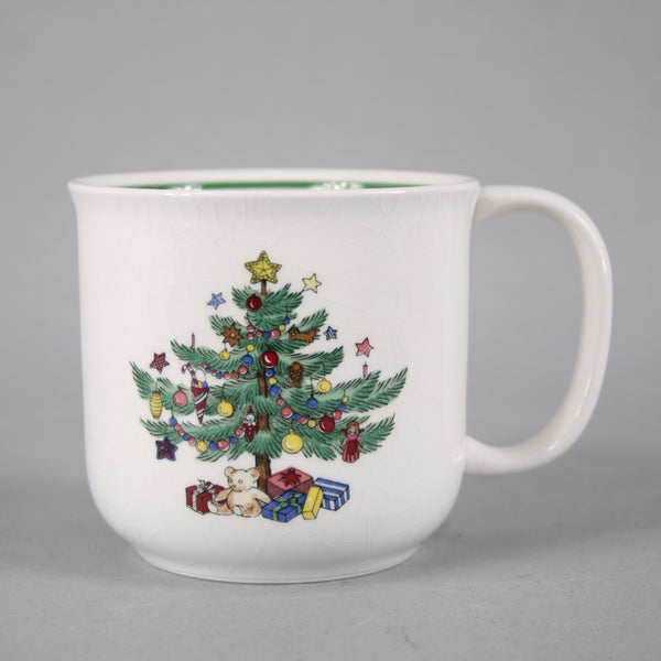 Nikko Mug Christmas Time Set of 4 Christmas Tree 3.25" Ceramic Mug