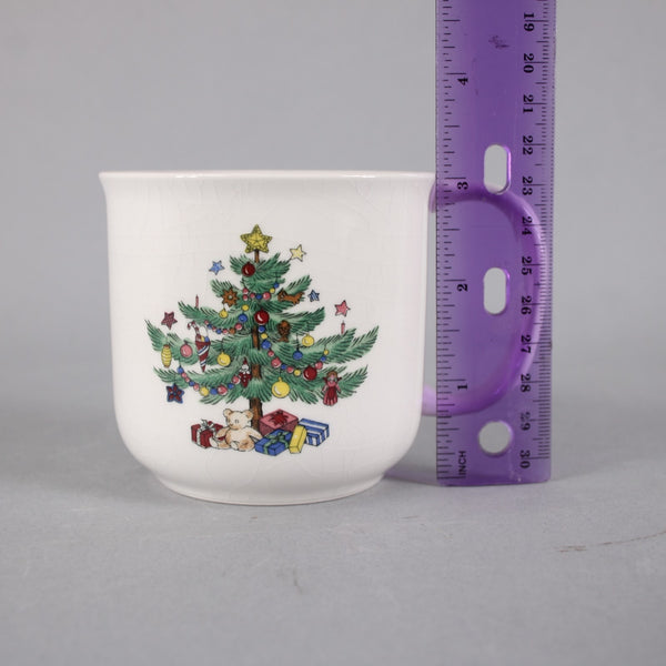 Nikko Mug Christmas Time Set of 4 Christmas Tree 3.25" Ceramic Mug