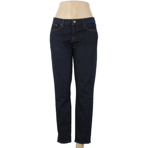 J Crew NEW Toothpick Sz 32 x 28.5 Drk Blue Denim Ankle Cotton Spandex Jeans