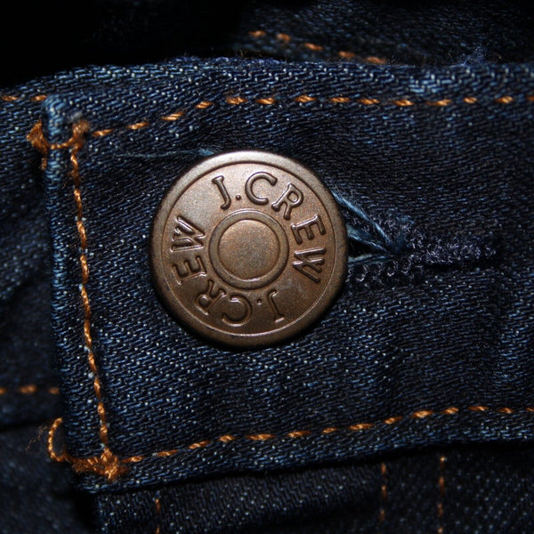 J Crew NEW Toothpick Sz 32 x 28.5 Drk Blue Denim Ankle Cotton Spandex Jeans