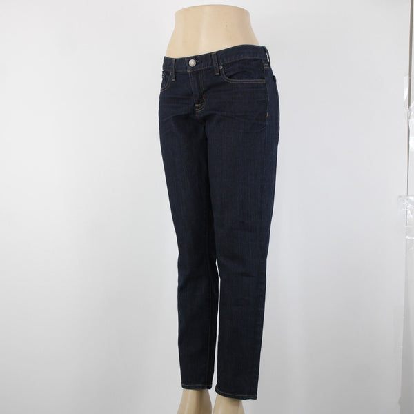 J Crew NEW Toothpick Sz 32 x 28.5 Drk Blue Denim Ankle Cotton Spandex Jeans