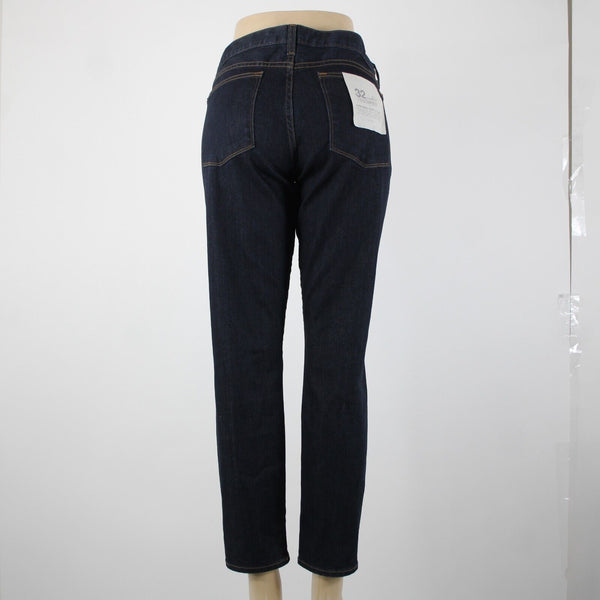 J Crew NEW Toothpick Sz 32 x 28.5 Drk Blue Denim Ankle Cotton Spandex Jeans