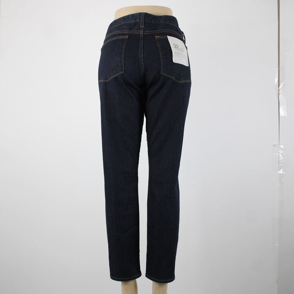 J Crew NEW Toothpick Sz 32 x 28.5 Drk Blue Denim Ankle Cotton Spandex Jeans