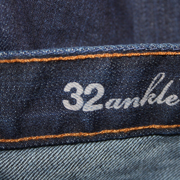 J Crew NEW Toothpick Sz 32 x 28.5 Drk Blue Denim Ankle Cotton Spandex Jeans