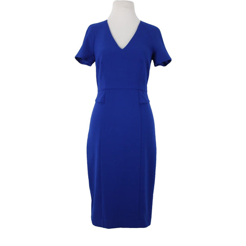 Harper Rose Sz 2 Royal Blue V Neck Bodycon Lined Polyester Spandex Dress