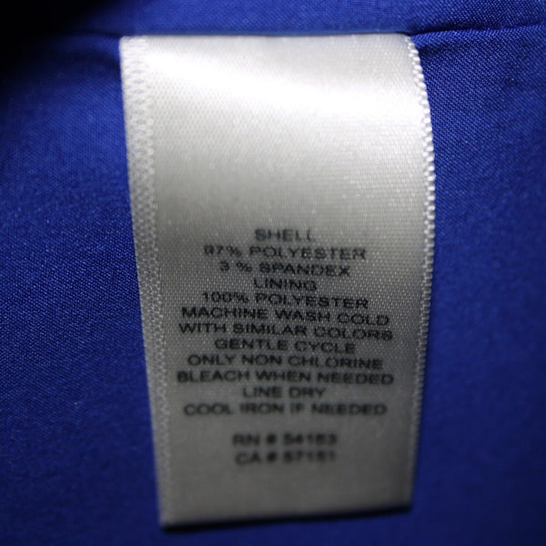 Harper Rose Sz 2 Royal Blue V Neck Bodycon Lined Polyester Spandex Dress