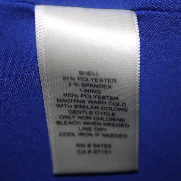 Harper Rose Sz 2 Royal Blue V Neck Bodycon Lined Polyester Spandex Dress