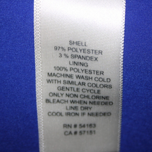 Harper Rose Sz 2 Royal Blue V Neck Bodycon Lined Polyester Spandex Dress