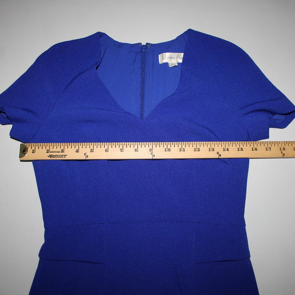 Harper Rose Sz 2 Royal Blue V Neck Bodycon Lined Polyester Spandex Dress