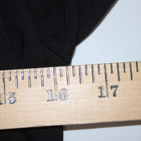 All Row Jumpsuit Sz S x 24 Black Belted Collared Pockets 100% Polyester Jumpsuit