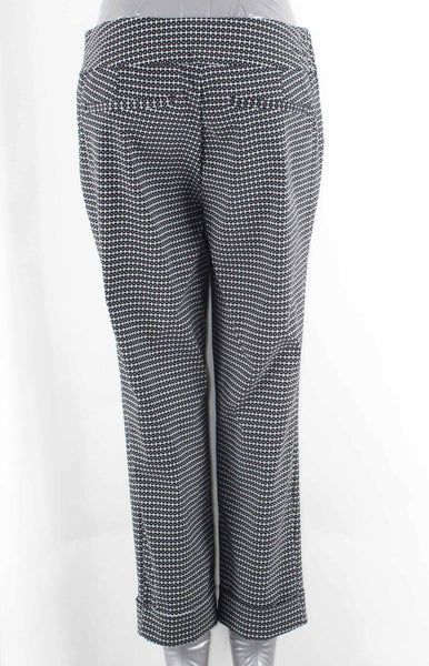 NY&C NEW $47 M x 24 Black White Pull On Cuffed Rayon Blnd Legging Fit Pant