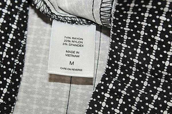NY&C NEW $47 M x 24 Black White Pull On Cuffed Rayon Blnd Legging Fit Pant