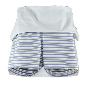 Head NEW Sz L White Purple Yellow Stripe Polyester Cotton Lycra Skort Skirt