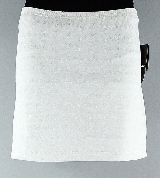 Head NEW Sz L White Purple Yellow Stripe Polyester Cotton Lycra Skort Skirt