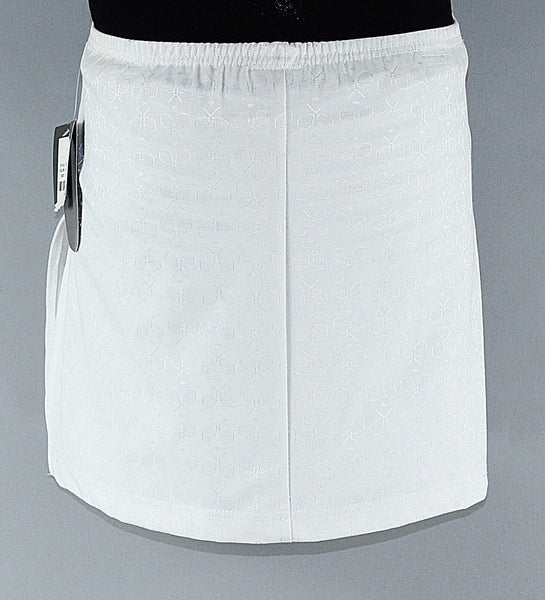 Head NEW Sz L White Purple Yellow Stripe Polyester Cotton Lycra Skort Skirt