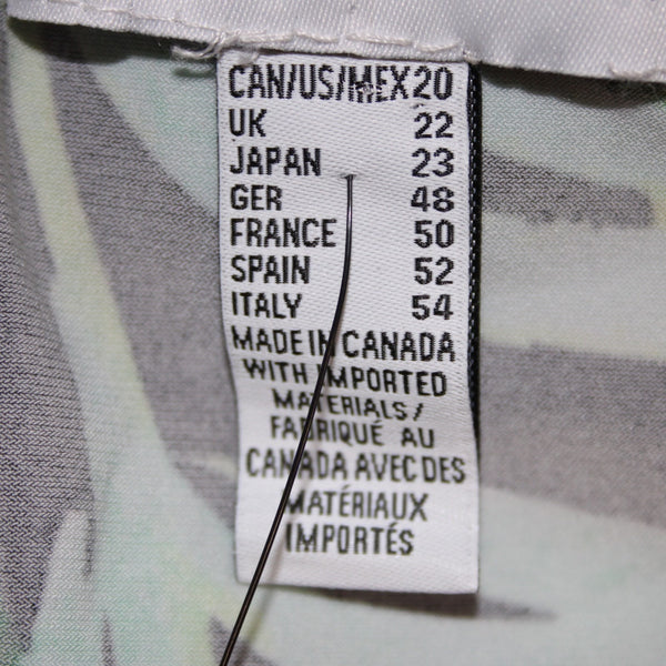 Joseph Ribkoff Dress NEW Sz 20 Black Green Multi Color Off Shoulders Poly Dress