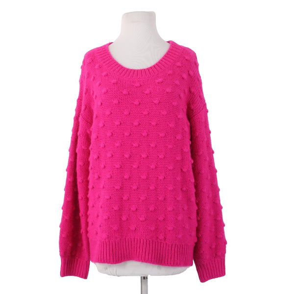 Lou Grey For Loft Sweater NEW Sz M Pink Knit Acrylic Wool Sweater