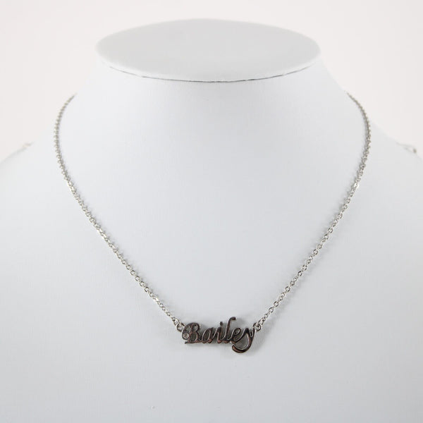 BAILEY NEW Silvertone Rhinestone Accent 14.5" w 4.5" Multi Ring Ext Necklace