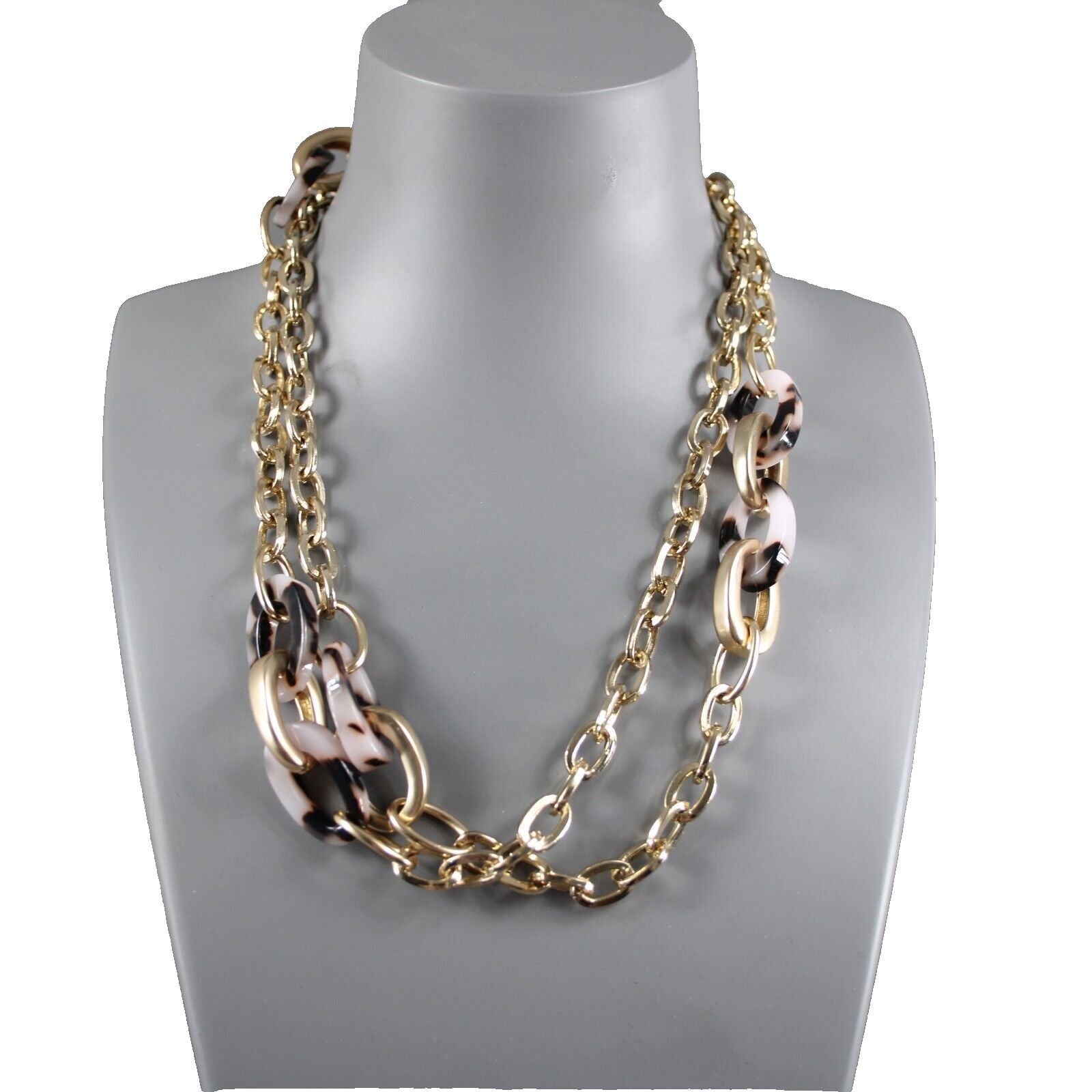 Banana Republic NEW $68 Goldtone Tortoise Chain 42" Necklace