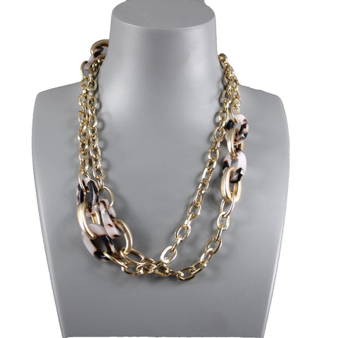 Banana Republic NEW $68 Goldtone Tortoise Chain 42" Necklace