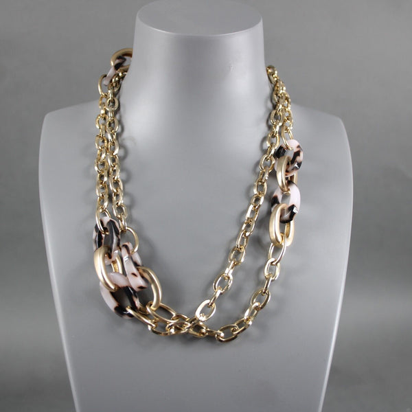 Banana Republic NEW $68 Goldtone Tortoise Chain 42" Necklace
