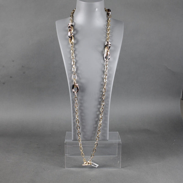 Banana Republic NEW $68 Goldtone Tortoise Chain 42" Necklace