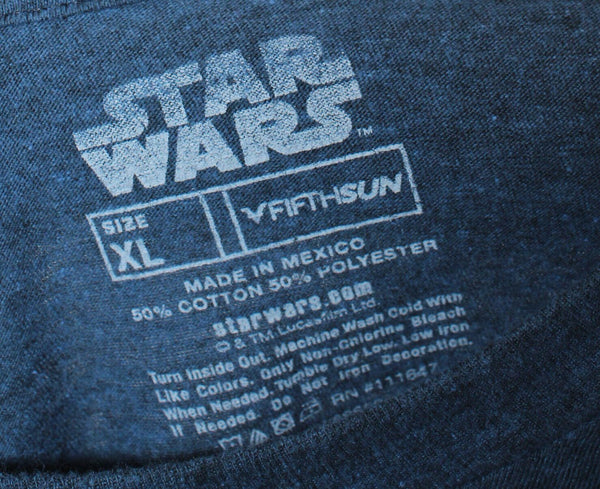 Fifth Sun Sz XL Blue Star Wars BB-8 Astomech Droid Cotton Blend Tee Shirt