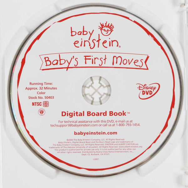 Disney Baby Einstein Babys First Moves 2007 Ages 3Mos and Up DVD