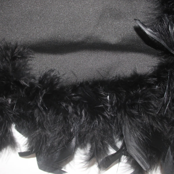X  Plus Dress NEW Sz XL Black Sleeveless Feathered Bottom Cotton Polyester Dress
