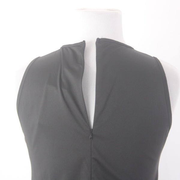 X  Plus Dress NEW Sz XL Black Sleeveless Feathered Bottom Cotton Polyester Dress